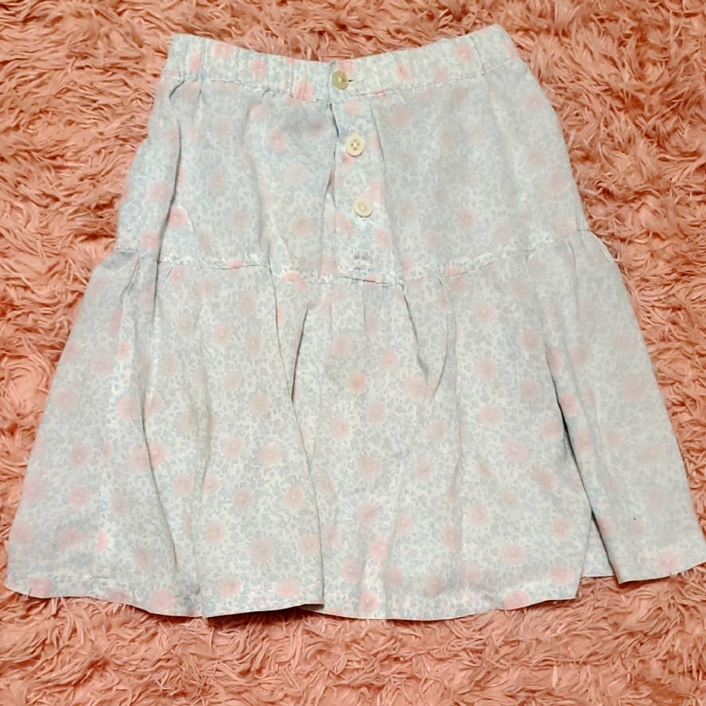 Girl's Floral Button-Up Skirt 4T